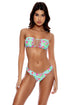 Luli Fama Ti Amo Ruffle Trim Bandeau Top